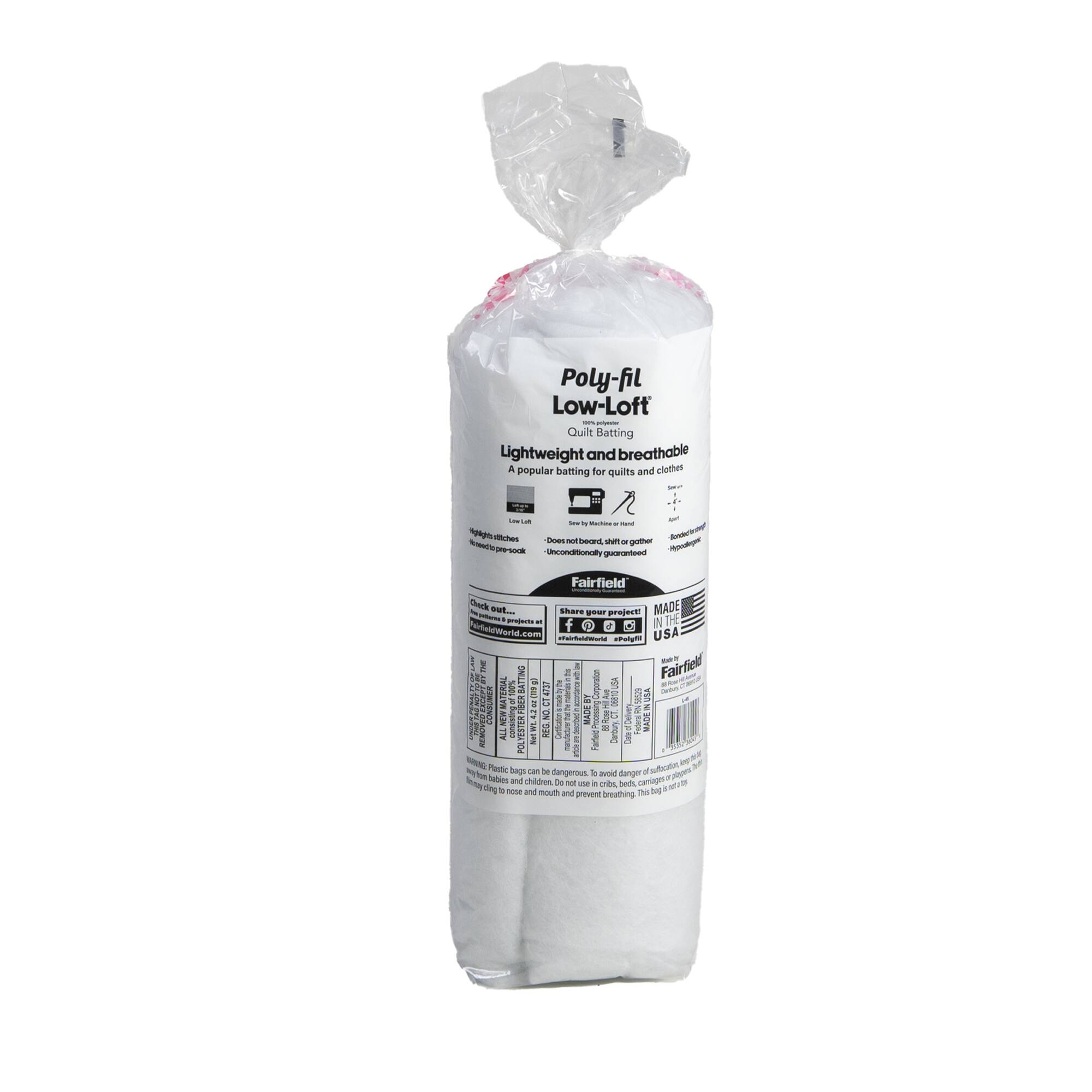 18 Pack: Poly-Fil Low Loft® 72" x 90" Twin Polyester Quilt Batting